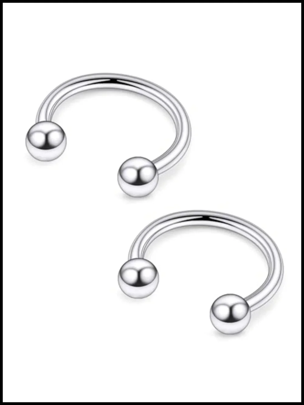 Titanium Horseshoe Nose Ring 14G Septum Piercing Jewelry Cartilage Hoop Earring